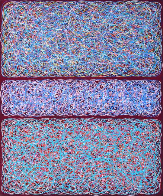 Scribble Field (Deep Magenta)