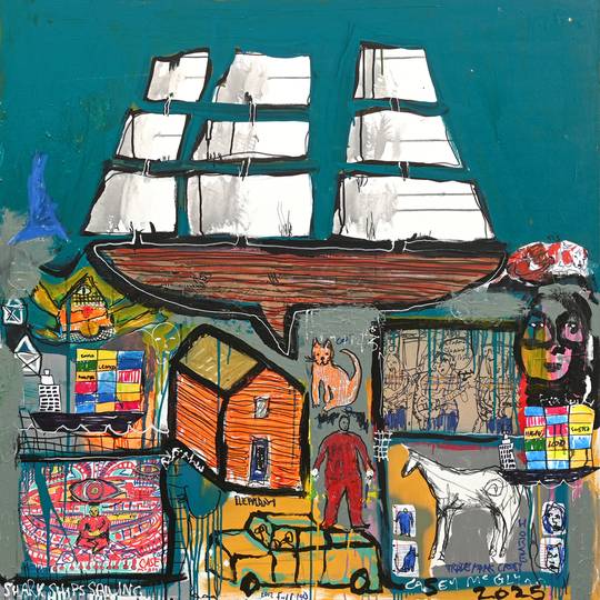 Shark Ships Sailing