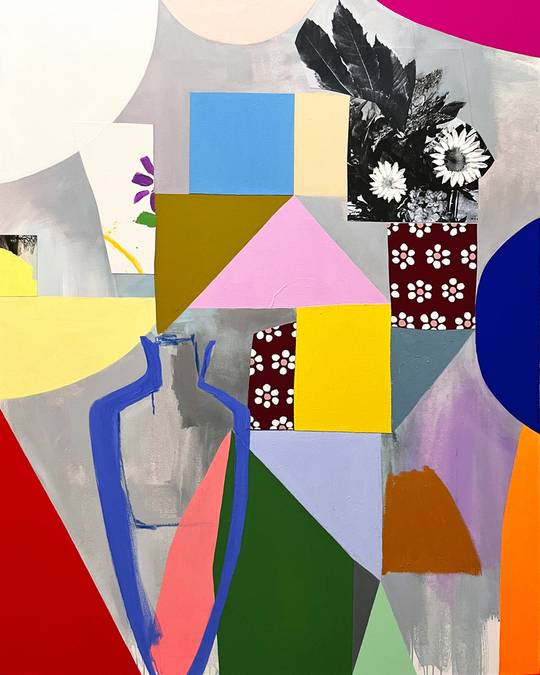 Deconstructed Bouquet (blue vase)