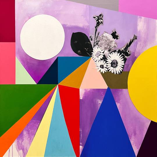 Deconstructed Bouquet (white circle)