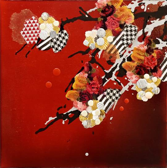 Deep Red Floral