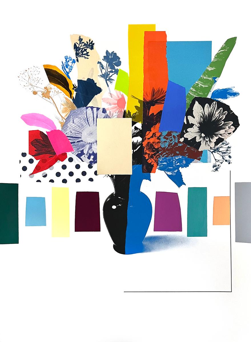 Paper Bouquet (Orange + Blue Hydrangea), image 2