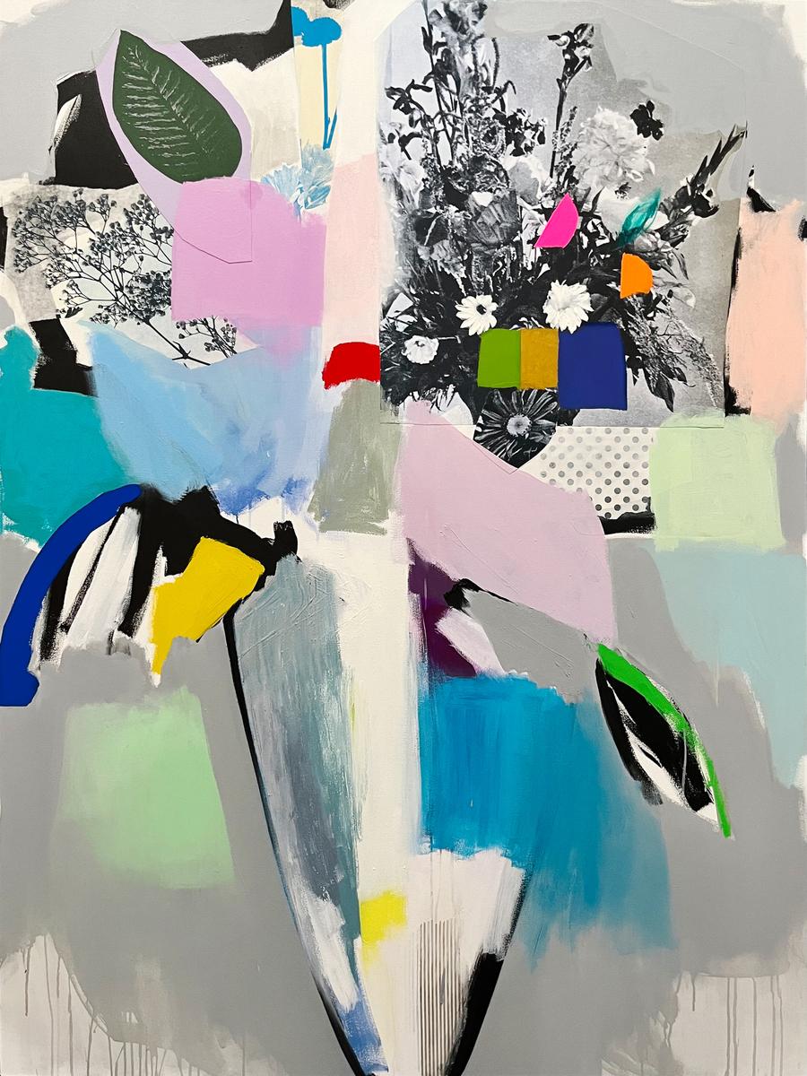 Bouquet (Pink + Blue + White)