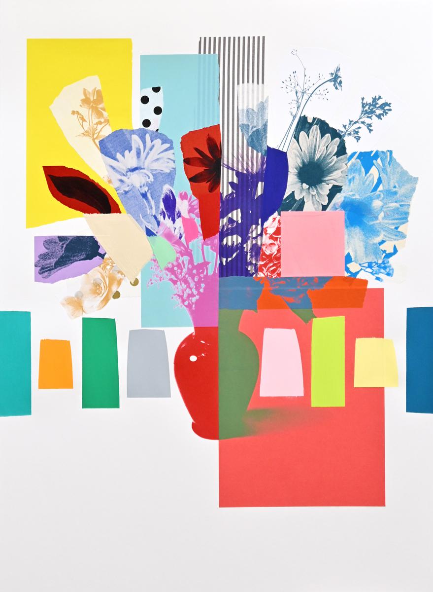 Paper Bouquet (Red + Blue Flowers), image 2