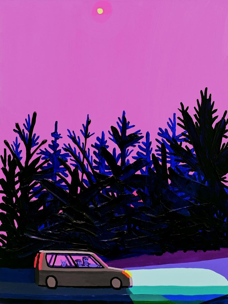 A Breeze In The Pines In The Summer Night Moonlight