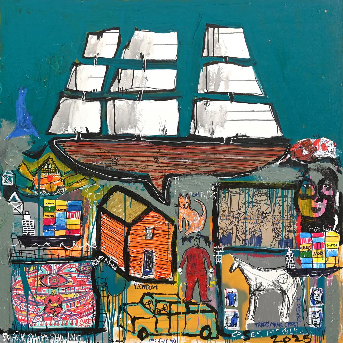 Shark Ships Sailing