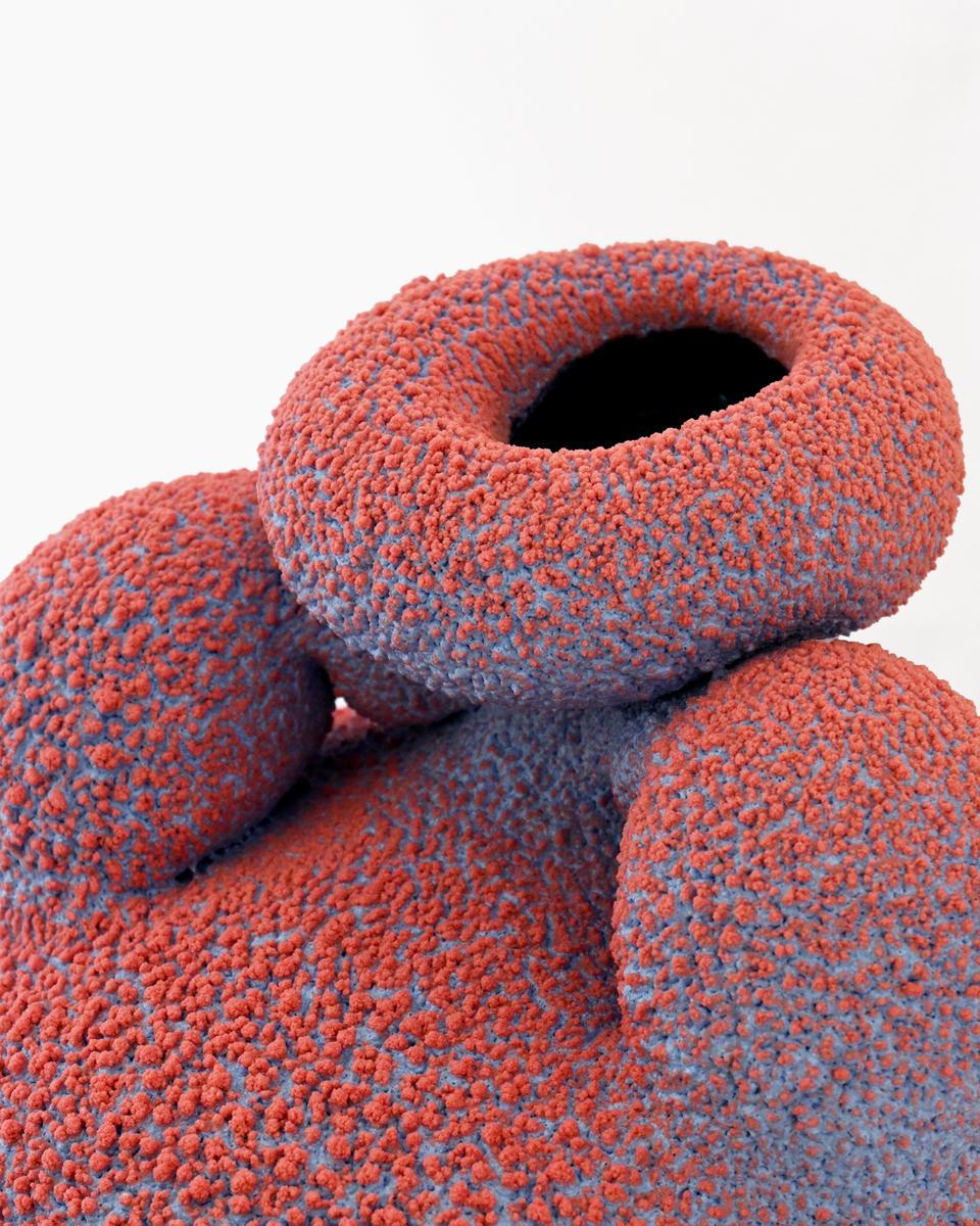Light Blue & Light Red Amphora, image 2