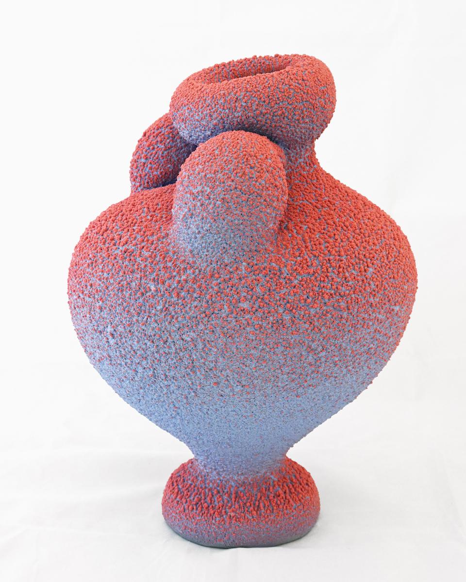 Light Blue & Light Red Amphora, image 3