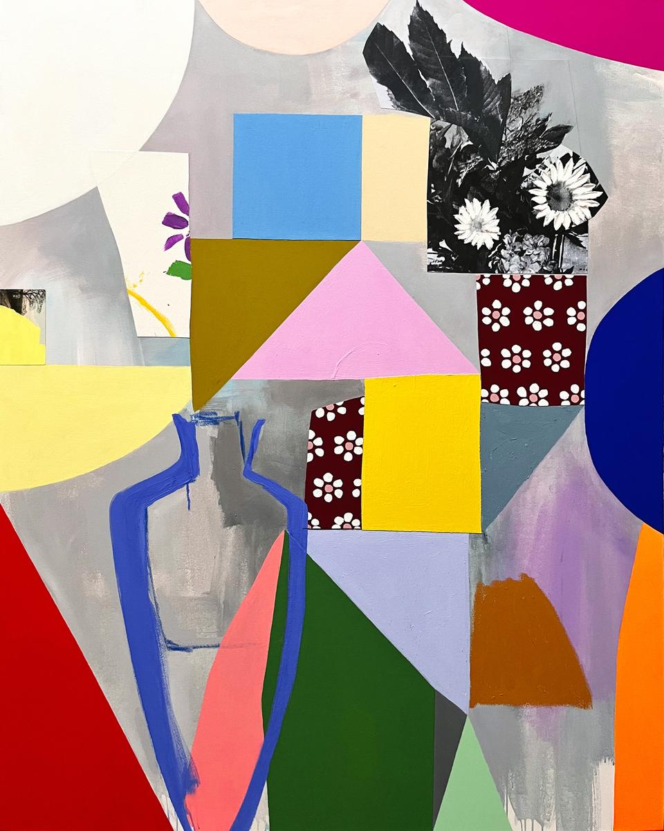 Deconstructed Bouquet (blue vase)