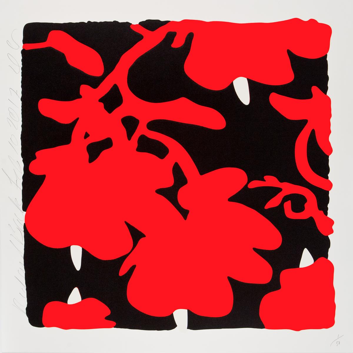 LANTERN FLOWERS RED + BLACK, FEB 10, 2017, ED. 15/50