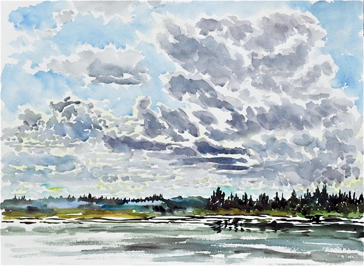 CLOUDS MOVING ACROSS THE LAKE WC-003-11